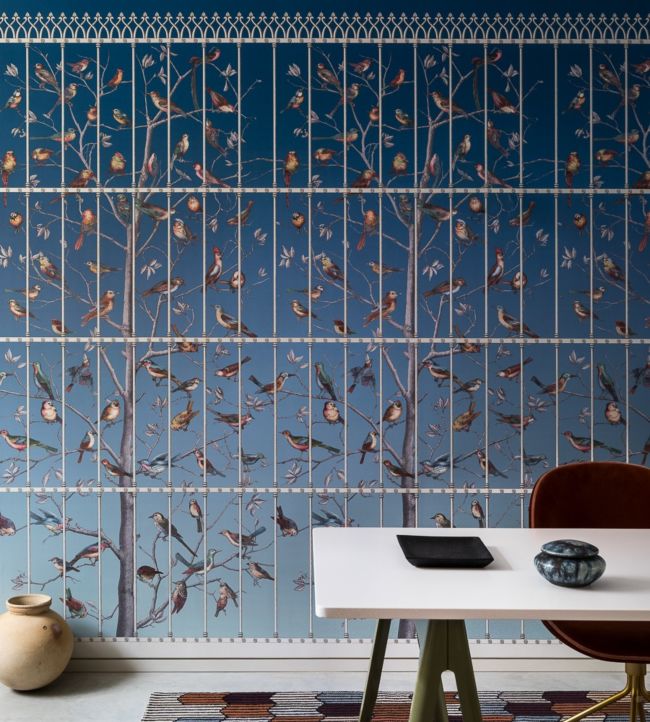 Uccelli Wallpaper - Cerulean Sky - 114/11023 - Cole & Son - Premier Wallcovering