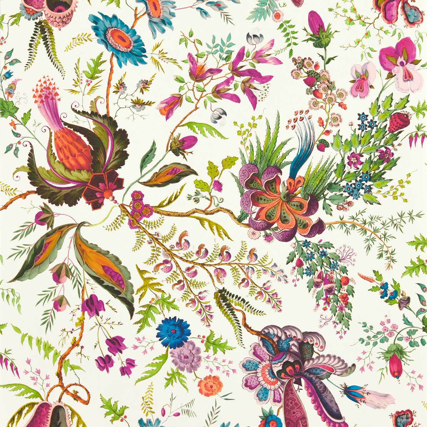 Wonderland Floral Wallpaper - Spinel/Peridot/Pearl - Harlequin - HSRW113065