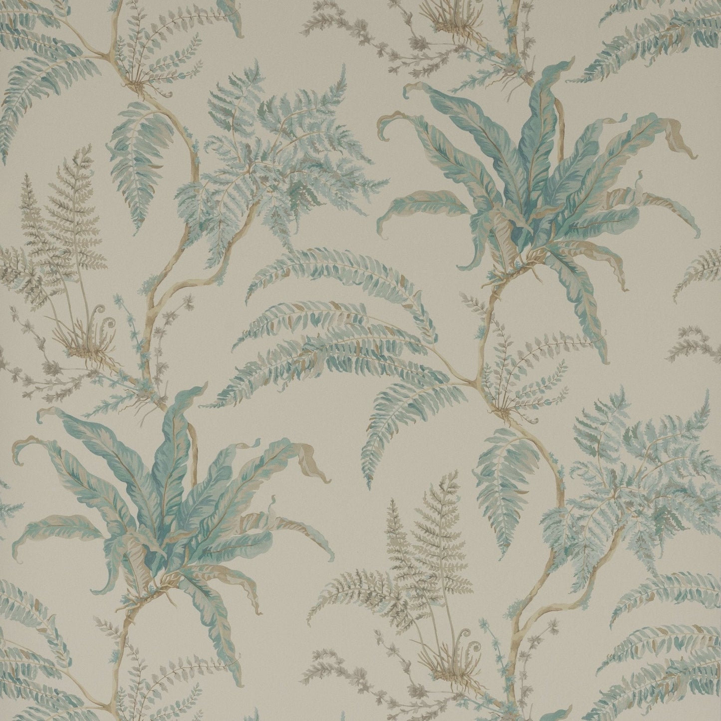 Woodfern Wallpaper - Aqua - Colefax & Fowler - W7015 - 02 - Premier Wallcovering