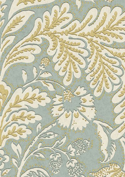 Wykeham Wallpaper - Summer Blue - Lewis & Wood - Premier Wallcovering