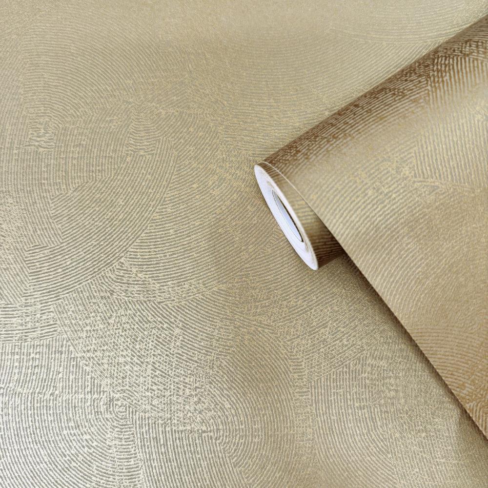 Zen Plaster Fan Wallpaper - Gold - Galerie - DWP0366 - 02 - Premier Wallcovering
