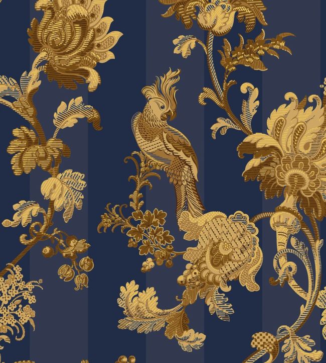 Zerzura Wallpaper - Royal Blue & Metallic Gold - 113/8024 - Cole & Son - Premier Wallcovering