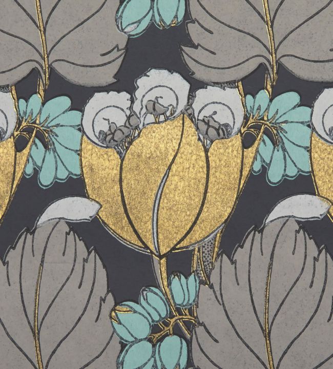Regency Tulip Wallpaper - Brown - Liberty