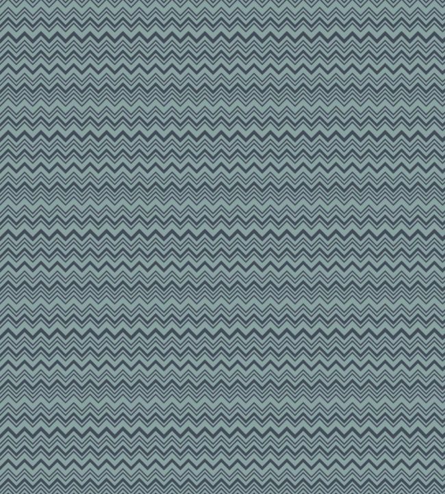 Zig Zag Wallpaper - Teal
