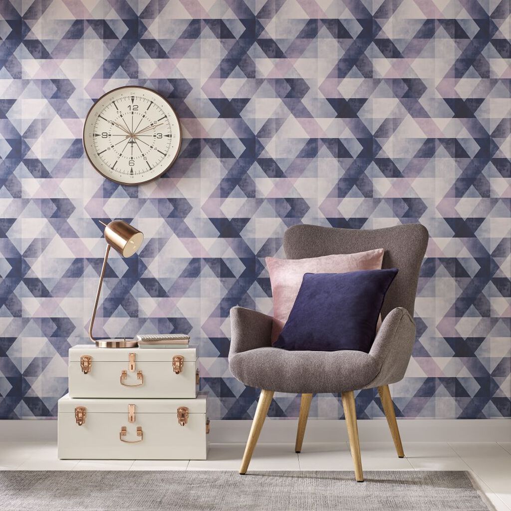 103661 - Dimension Wallpaper - Steel Blue - Graham & Brown