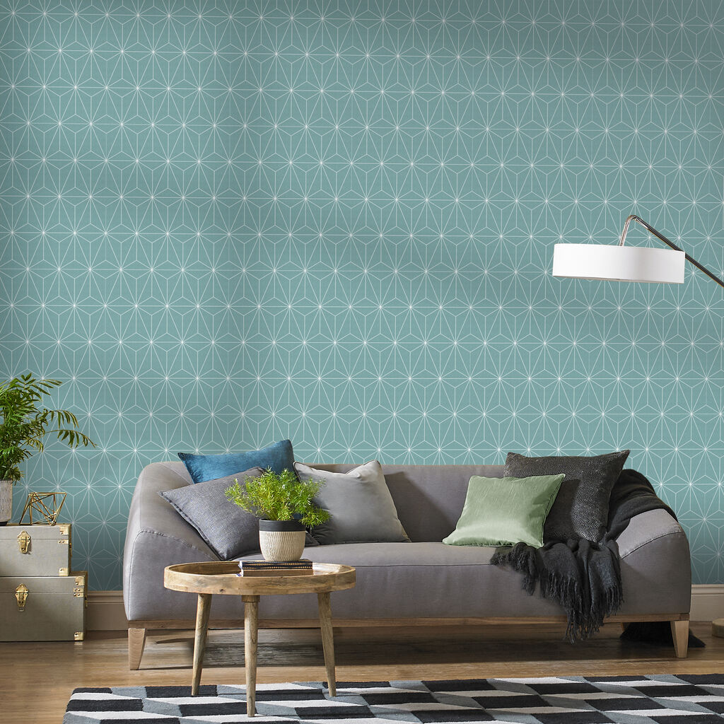 104738 - Prism Wallpaper - Mint - Graham & Brown