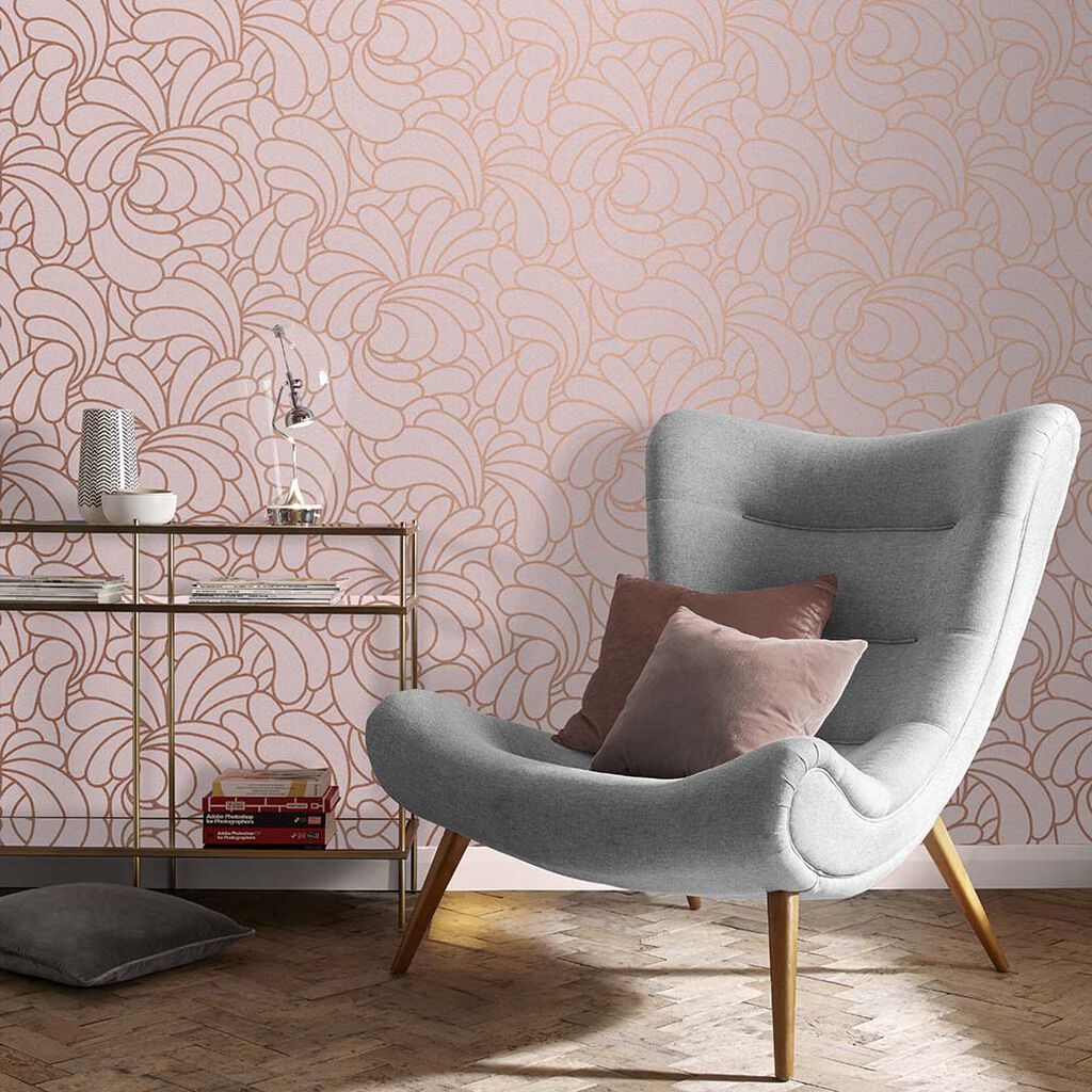 105281 - Bananas Wallpaper - Copper Blush - Graham & Brown