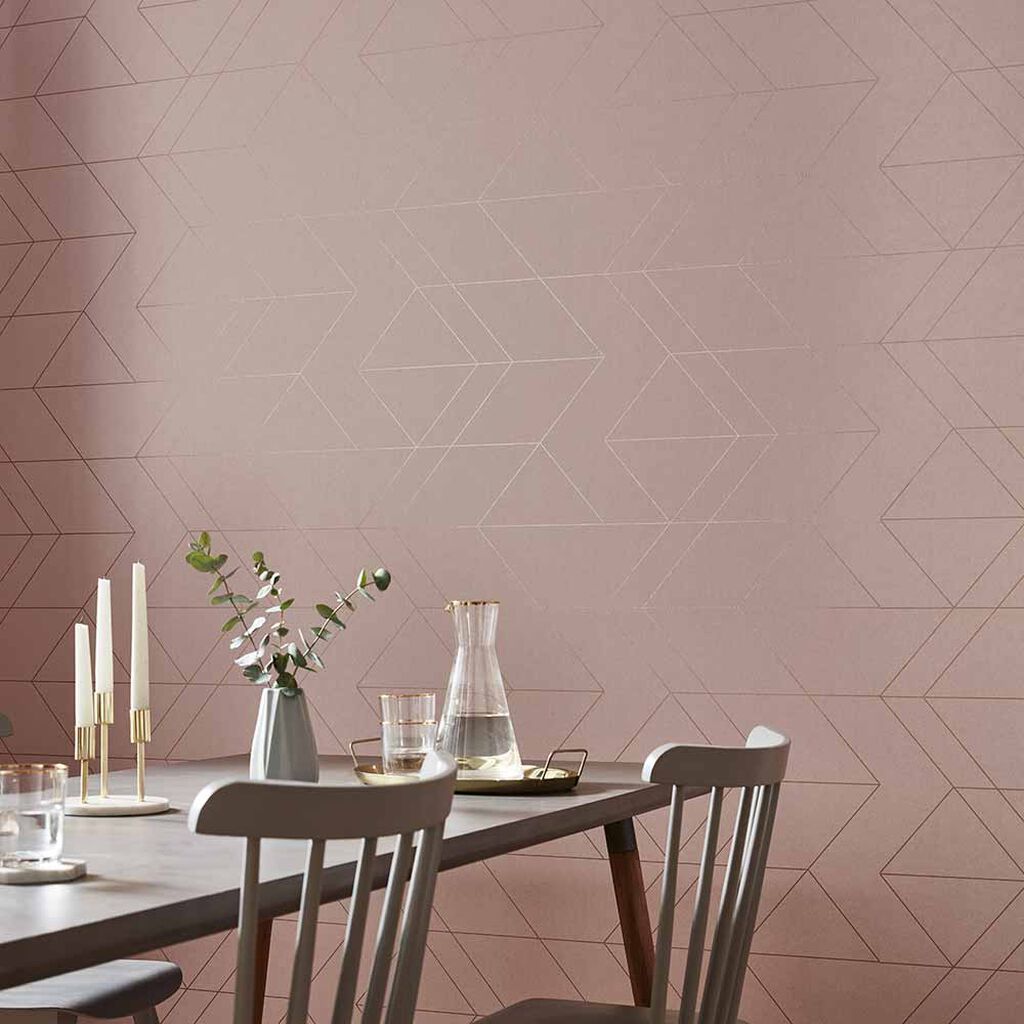 106755 - Balance Wallpaper - Blush Rose Gold - Graham & Brown
