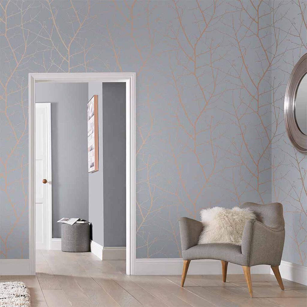 107580 - Boreas Wallpaper - Soft Grey - Graham & Brown
