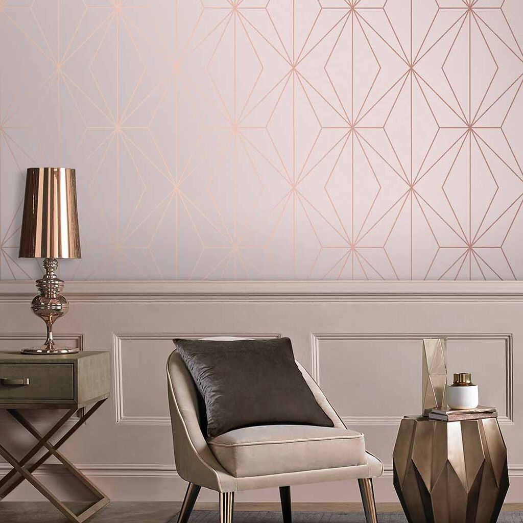 107585 - Harmony Wallpaper - Blush - Graham & Brown