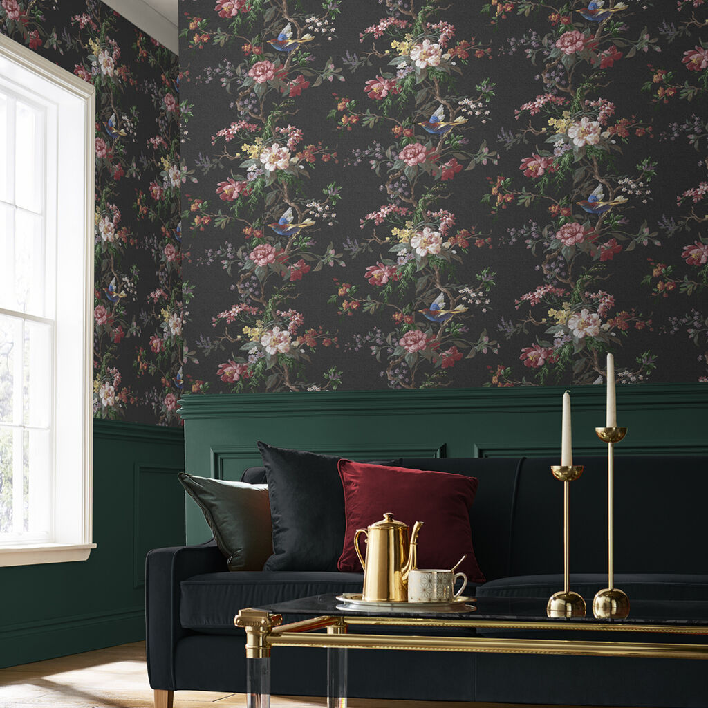 107876 - Venetian Wallpaper - Noir - Graham & Brown
