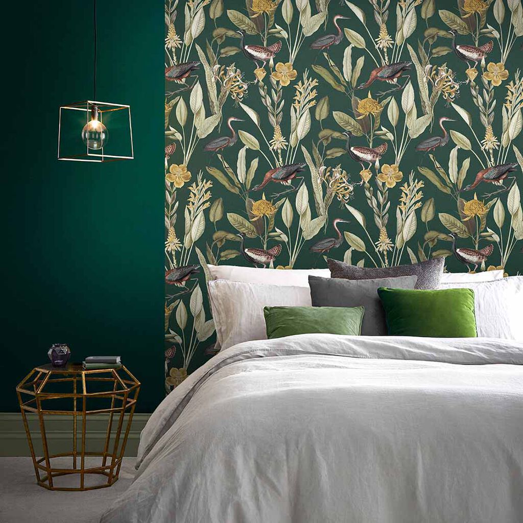 111719 - Glasshouse Wallpaper - Green - Graham & Brown