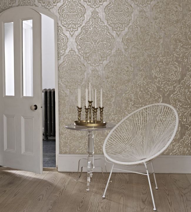 Zellige Room Wallpaper - Sand