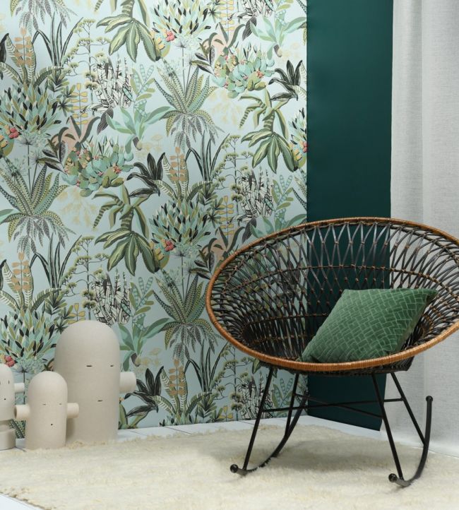 Figari Room Wallpaper - Green