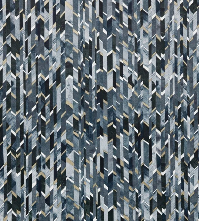 Marqueterie Wallpaper - Blue