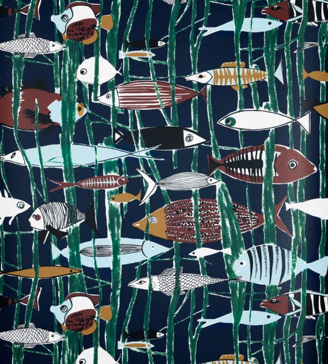 Recif Nursey Wallpaper - Blue