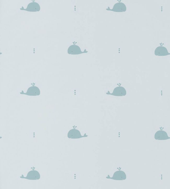 Whale Wallpaper - Blue