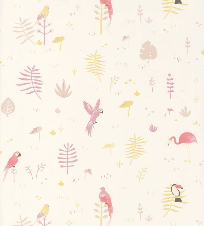 Tropical Nursey Wallpaper - Pink