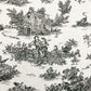 French Toile De Jouy 100% Cotton in Black Fabric