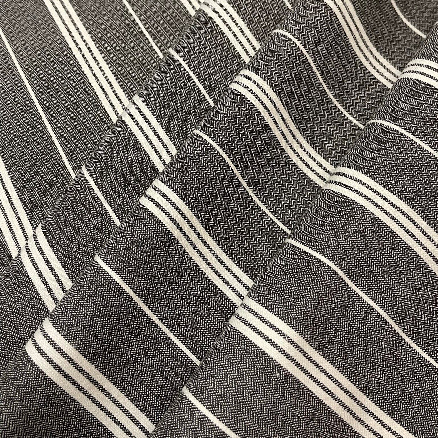 A2 Charcoal Stripe Room Fabric 3