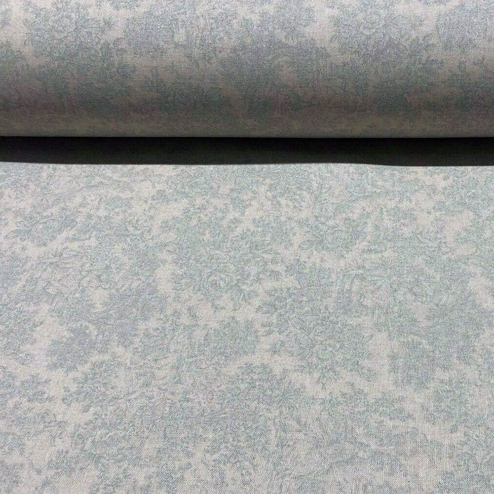 Vintage Toile Duck Egg Room Fabric