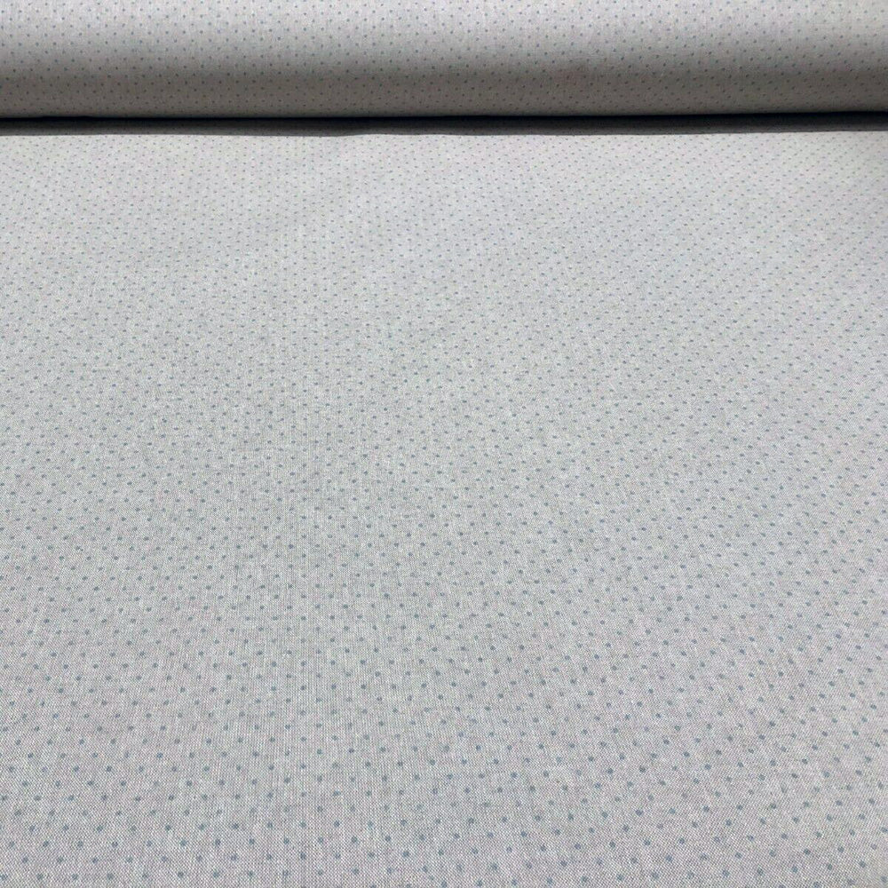 Mini Polka Dot Duck Egg Room Fabric