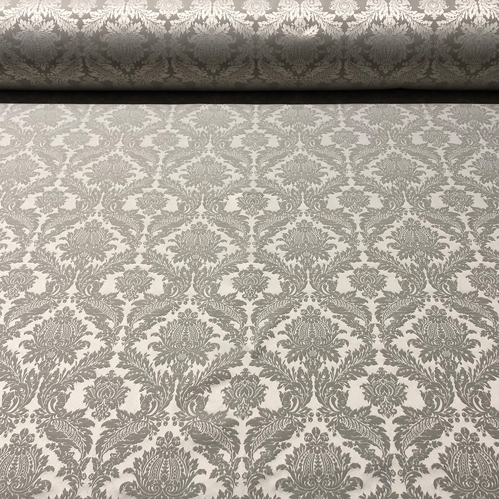 Alderton Luxury Damask | Silver Room Fabric