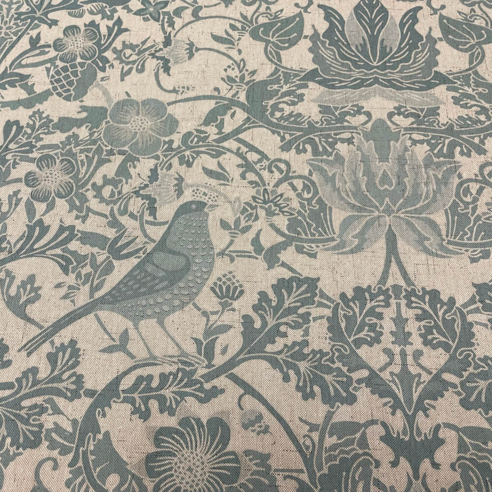 Morris Birds Blue Fabric | Double Width Room Fabric