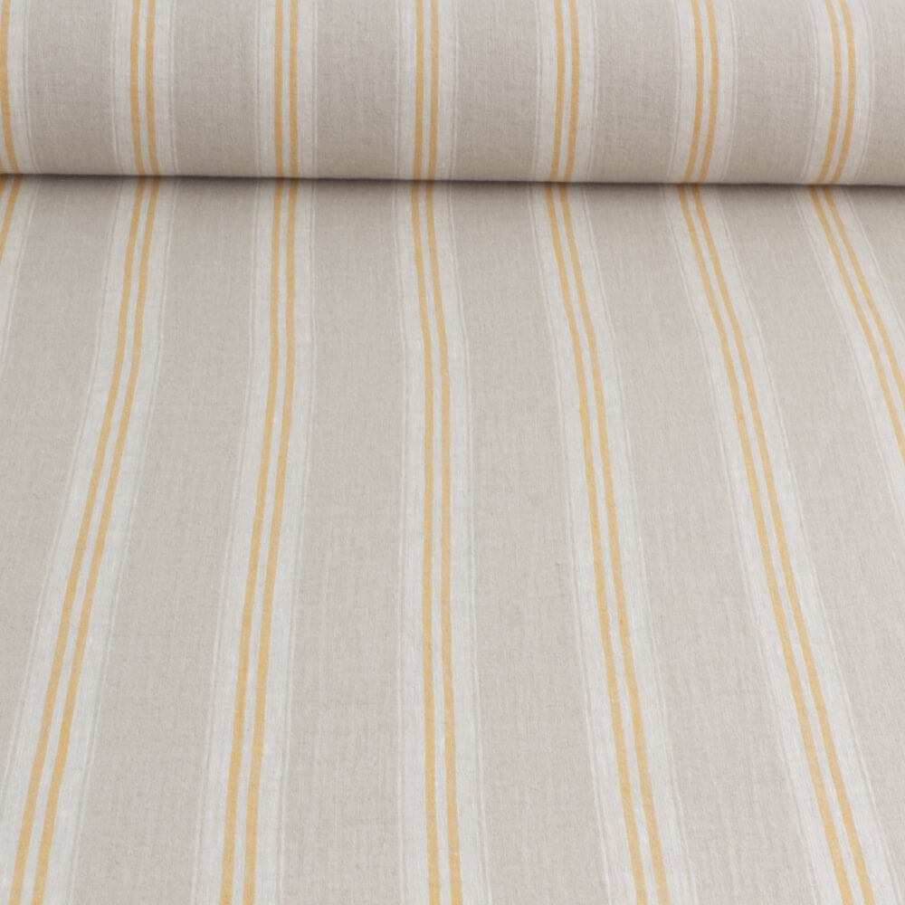 Oslo Stripe Saffron Yellow Room Fabric