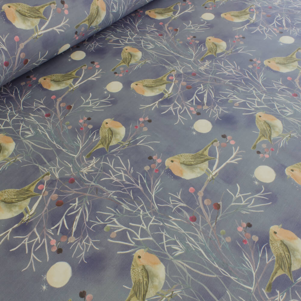 Voyage Maison Festive Robin Dusk Room Fabric