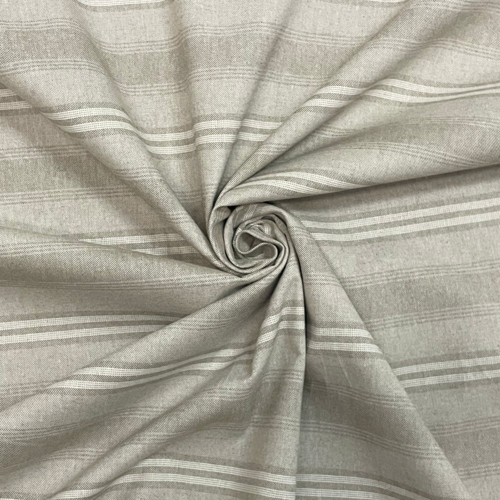 Harvard Stripe Cream Room Fabric