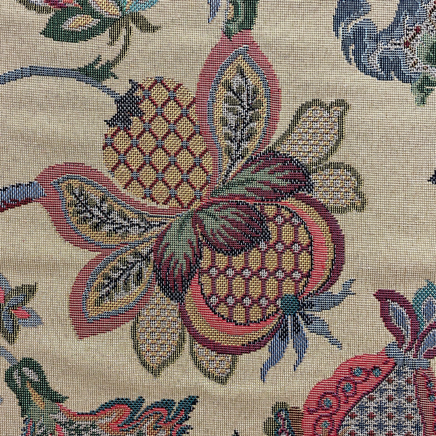 Jacobean Garden Tapestry Gold Room Fabric