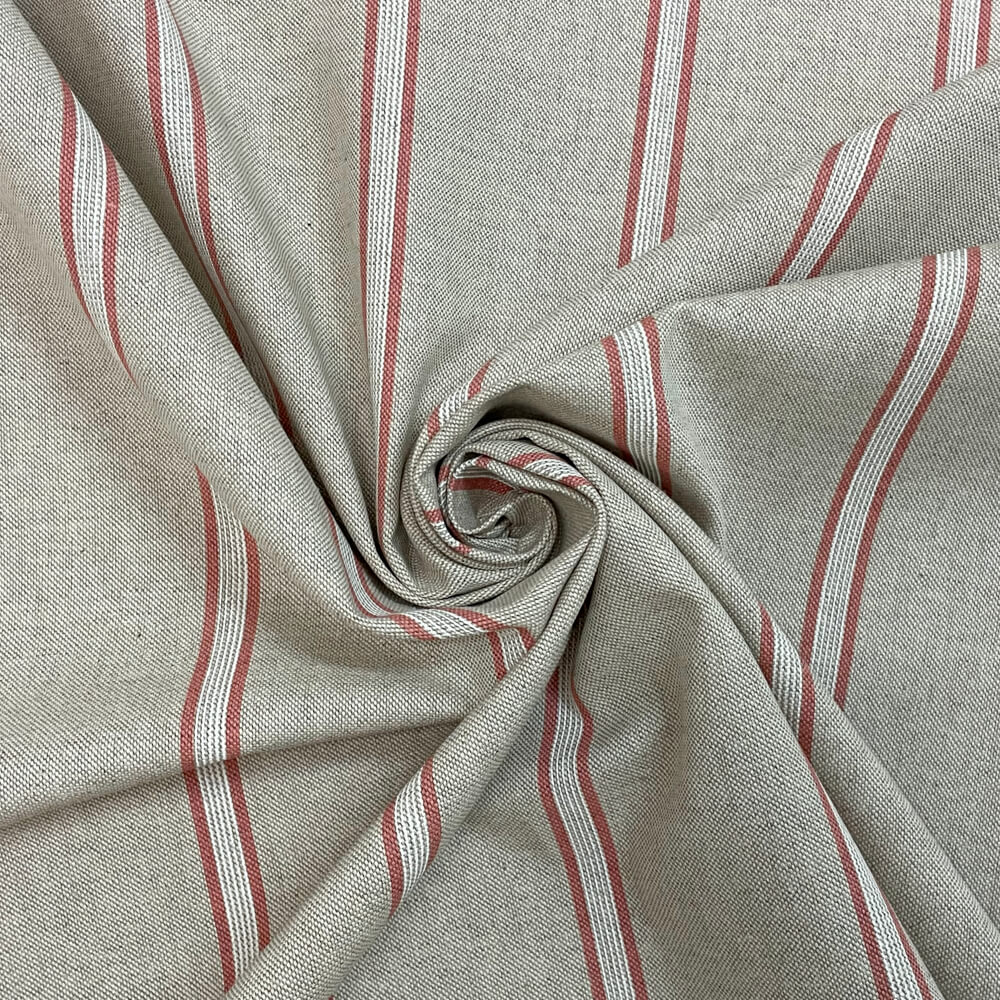 Columbia Stripe Red Room Fabric
