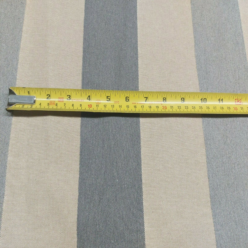 Sussex Stripe Grey Double Width Room Fabric