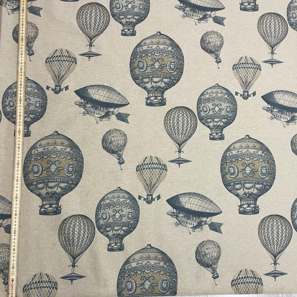 Flying High Double Width Room Fabric 3 - Gray