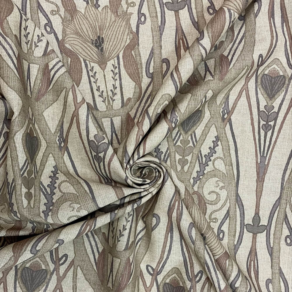 Jubilee Autumn Double Width Room Fabric - Gray