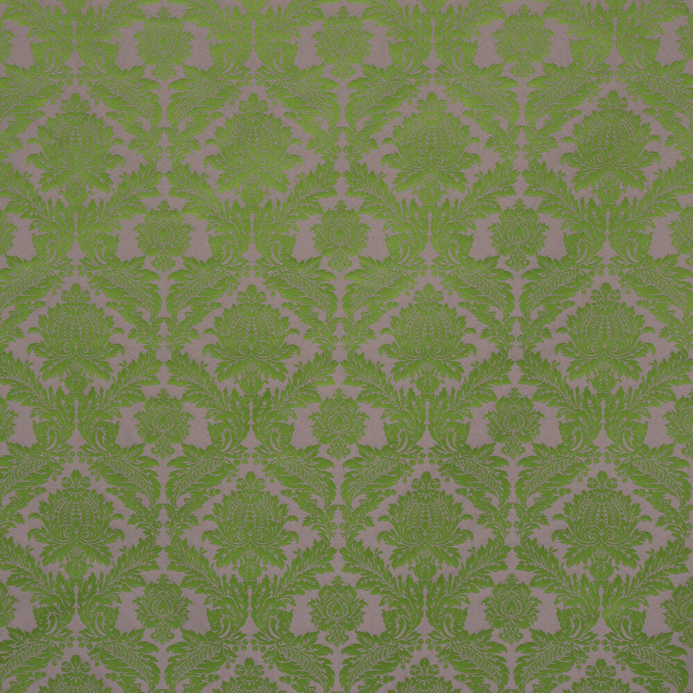 Alderton Damask Purple on Green Room Fabric
