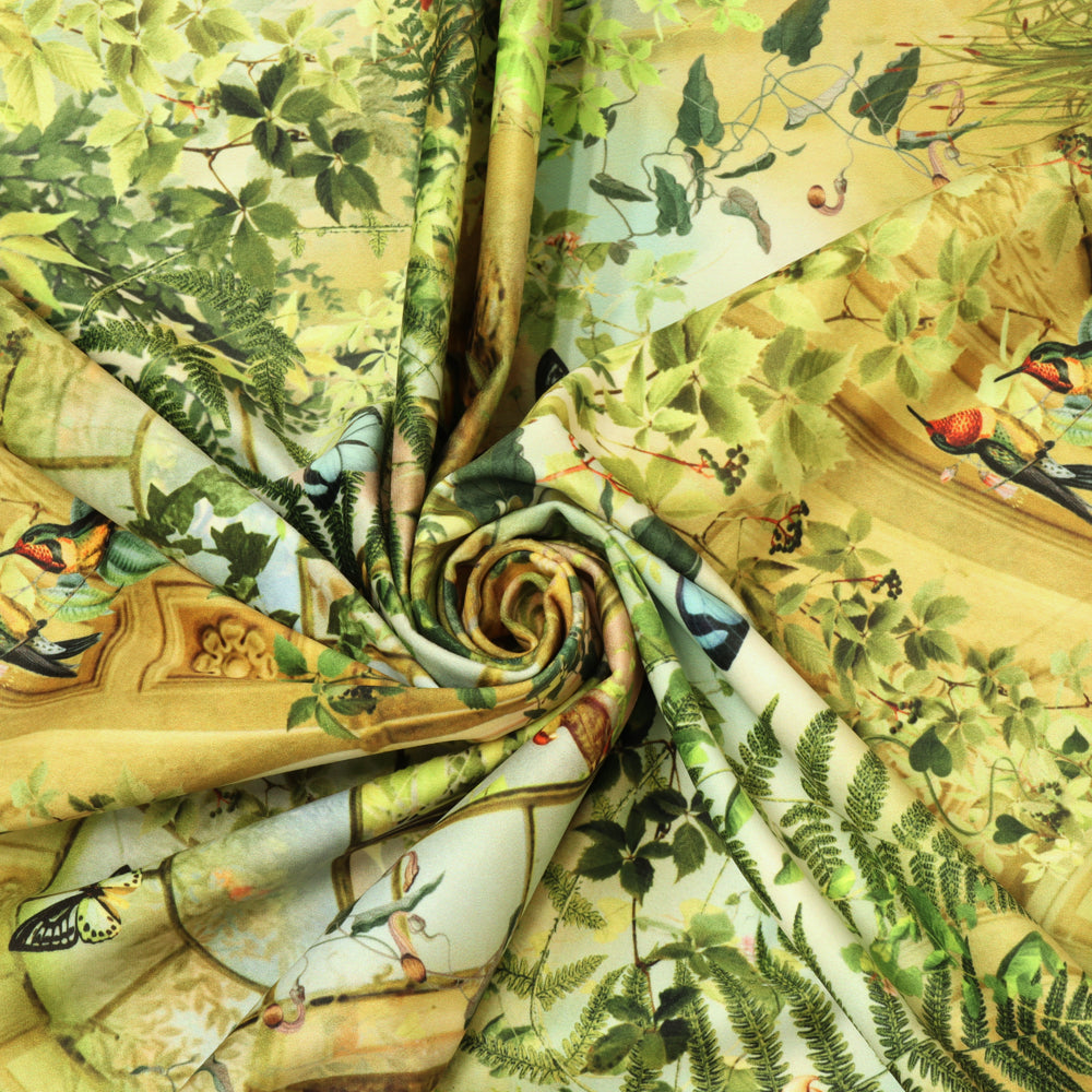 Aviary Velvet Multi Room Fabric 4 - Green