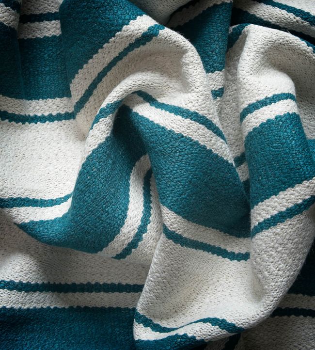 Mountain Stripe Room Fabric - Teal