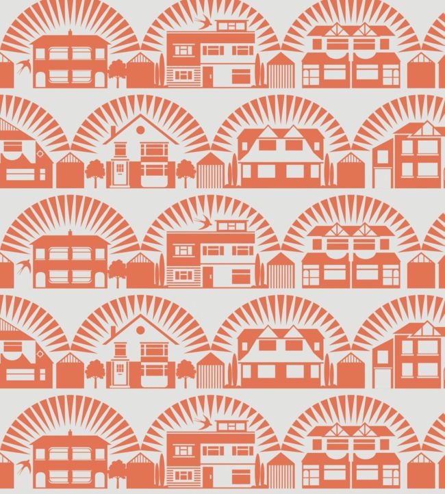 Metroland Wallpaper - Red