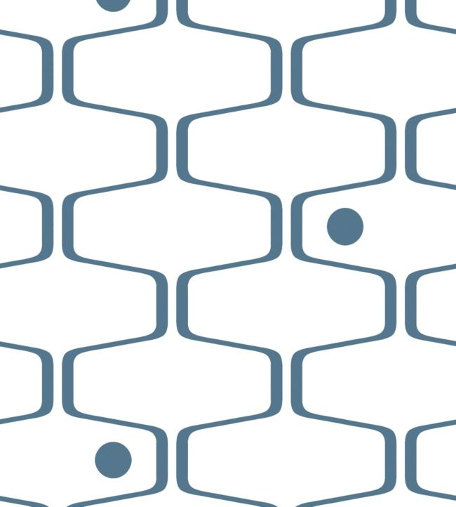 Net and Ball Wallpaper - Blue