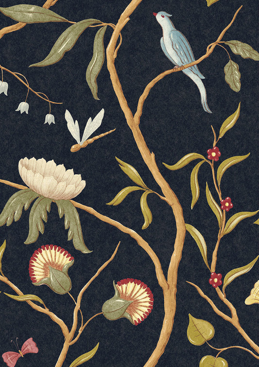 Adam's Eden Wallpaper - Ebony - Lewis & Wood