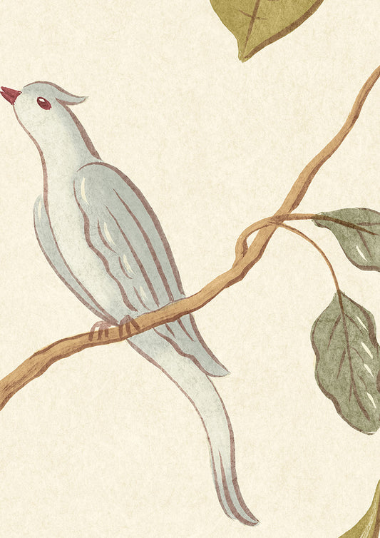 Adam's Eden Wallpaper - Ivory - Lewis & Wood