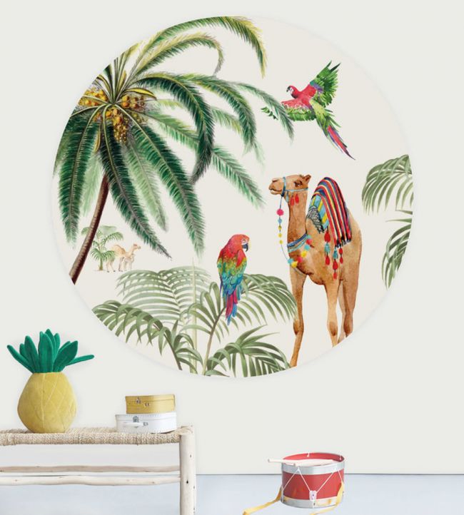 Binti Baby Circle Room Mural - Green