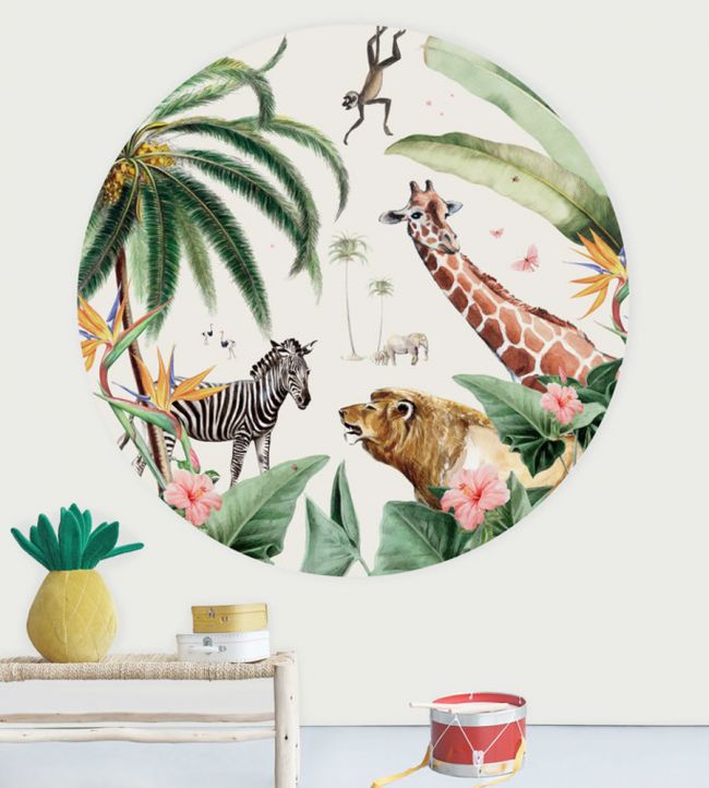 Sanny & Charlie Circle Room Mural - Green