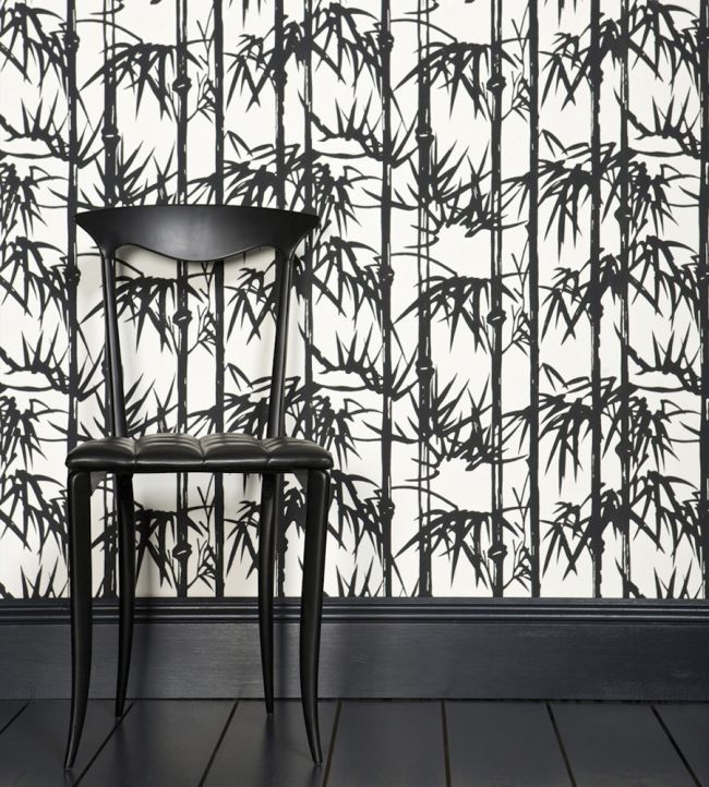 Bamboo Wallpaper - Off-Black - 2119 - Farrow & Ball