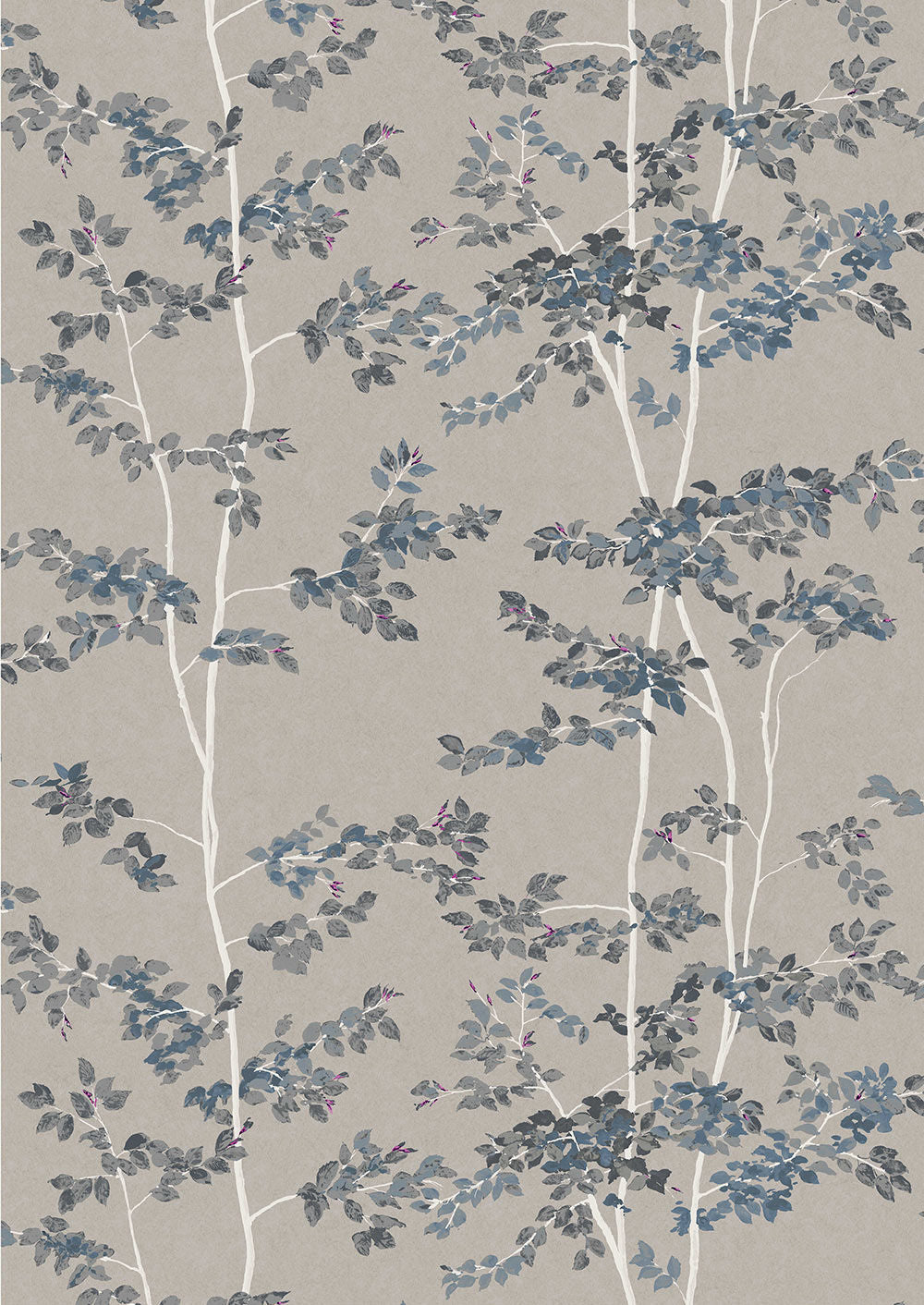 Beech Wallpaper - Steel - Lewis & Wood