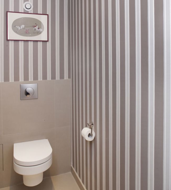 Block Print Stripe Wallpaper - Cornforth White - 704 - Farrow & Ball