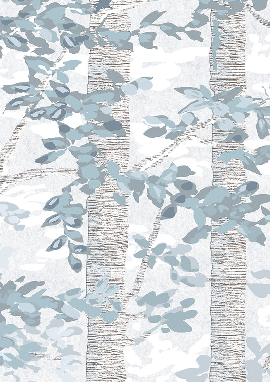 Bosky Wallpaper - Blue Yonder - Lewis & Wood