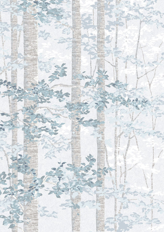 Bosky Wallpaper - Blue Yonder - Lewis & Wood